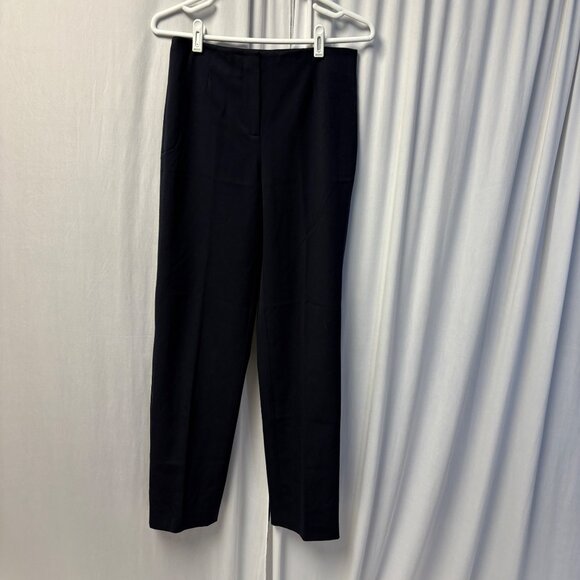 Talbots Navy Womens Dress Pants Size 4 Stretch Straight Leg Office Classic - Picture 1 of 6